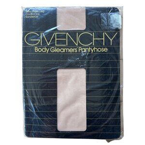New Vintage 90s Givenchy Body Gleamers Pantyhose B 157 Ultra Sheer Leg Nude Tan